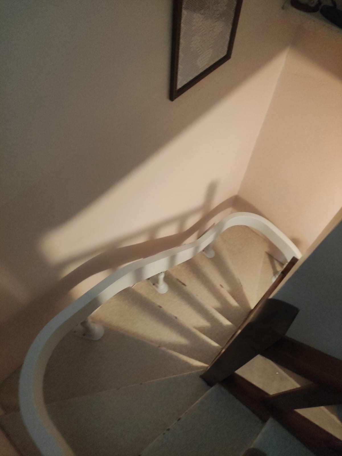 monorail d'un monte-escalier courbe intérieur