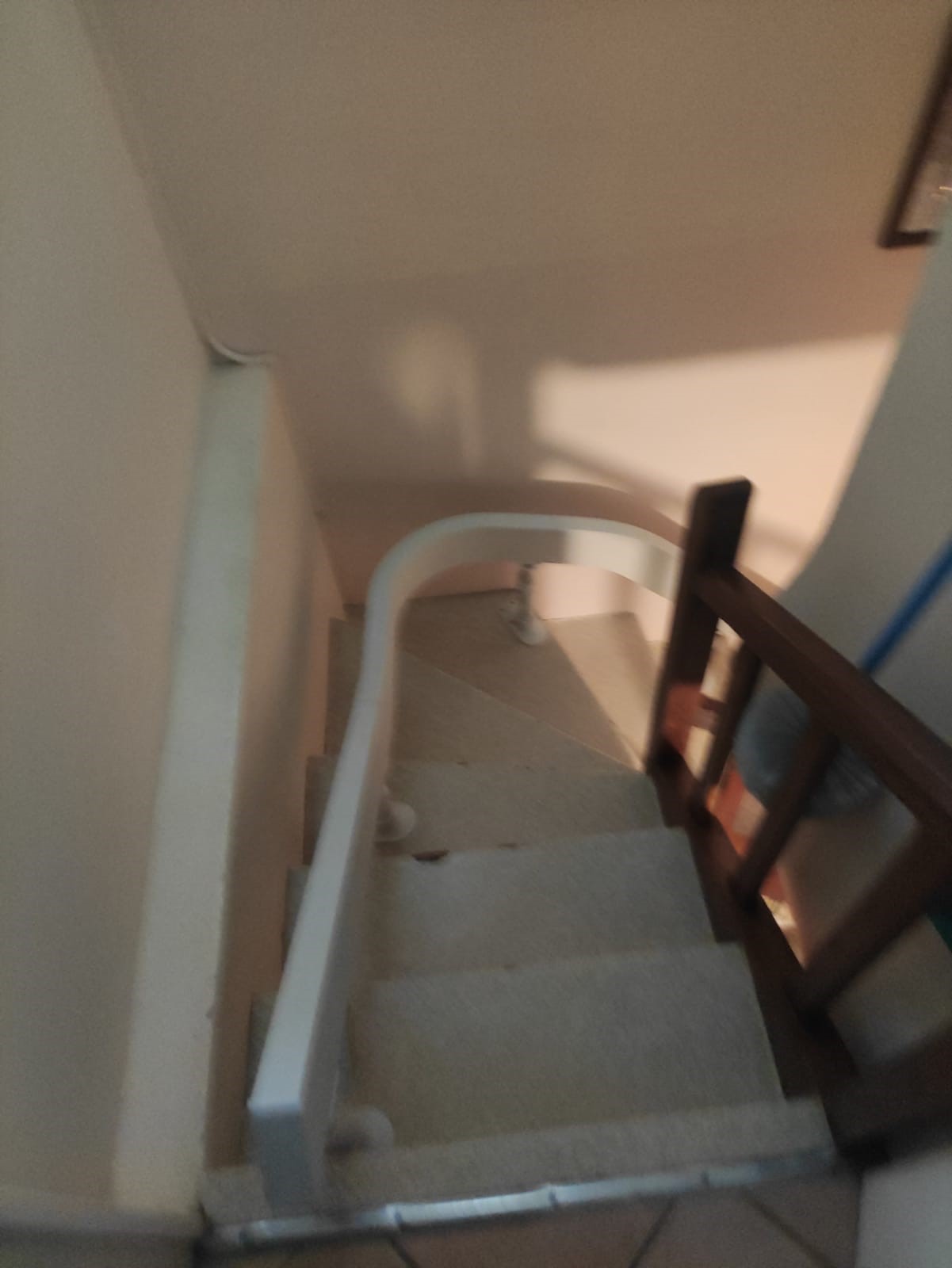 monorail d'un monte-escalier courbe intérieur